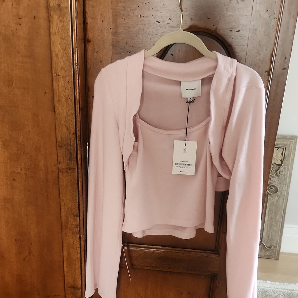 Reformation Soft Pink Knit Top